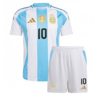 Argentina Lionel Messi #10 Hemmatröja Barn Copa America 2024 Kortärmad (+ Korta byxor)